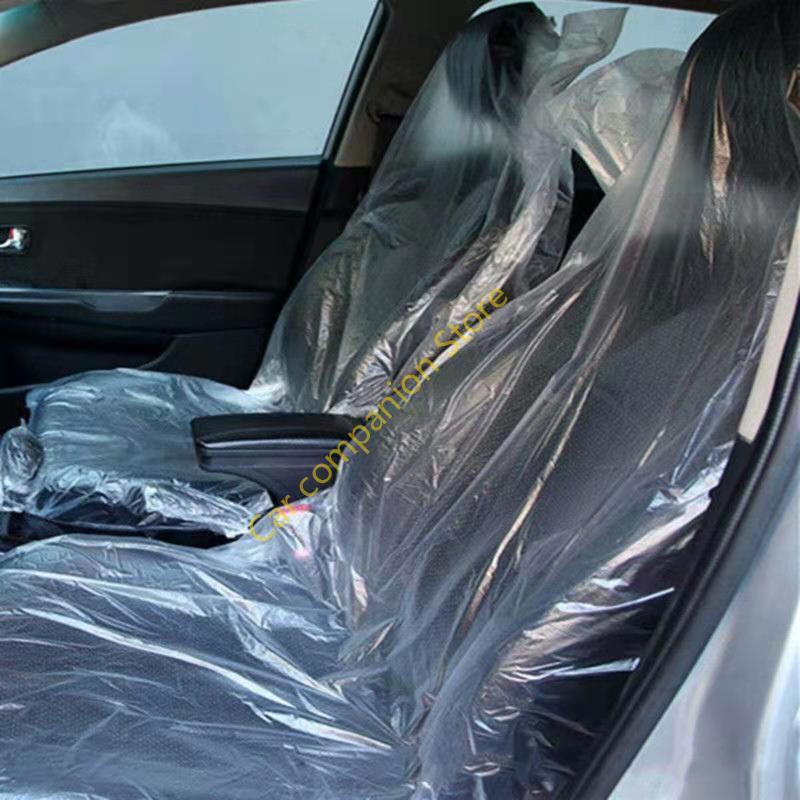 Plastic Cover Disposable Car Covers Vehicle Dustproof Covers 11UD