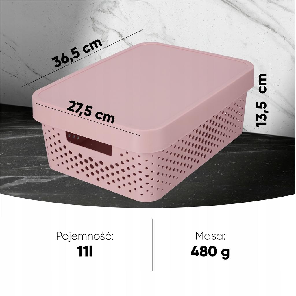 Curver Basket Container Box Lid Set of 3x