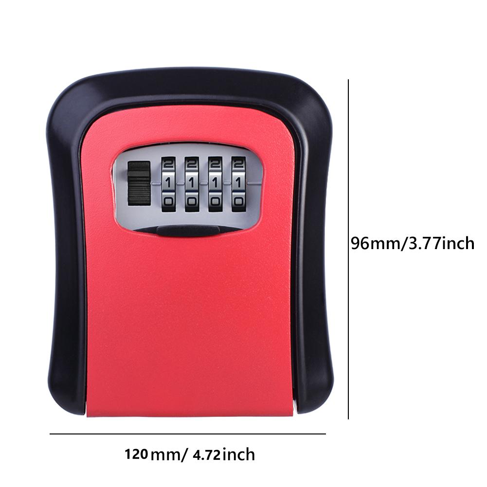 Настенный органайзер для хранения ключей, секретный ящик, 4-значный кодовый замок, без ключа, пластиковый сейф для ключей от дома