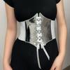 Retro Waist Belt Gold Silver Corset Belt Versatile Wide Belt  for Women