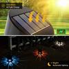 4 шт., рабочее время 8–12 часов, светодиодный светильник на солнечной батарее, наружный, ABS, низкая мощность, RGB, садовое освещение, ограждение с тенью для праздничных украшений
