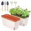 STATIN4 Цветок Автоматический полив Комнатное растение Автоматический Автоматический полив Сад Водосборное блюдце Открытый и Набор Горшок, Кашпо, Прямоугольный, Горшок,