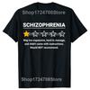 Schizophrenia One Star Rating Funny Awareness T-shirts Men Women's Fashion Casual Tshirt 100% Cotton Loose Oversized T Shirt