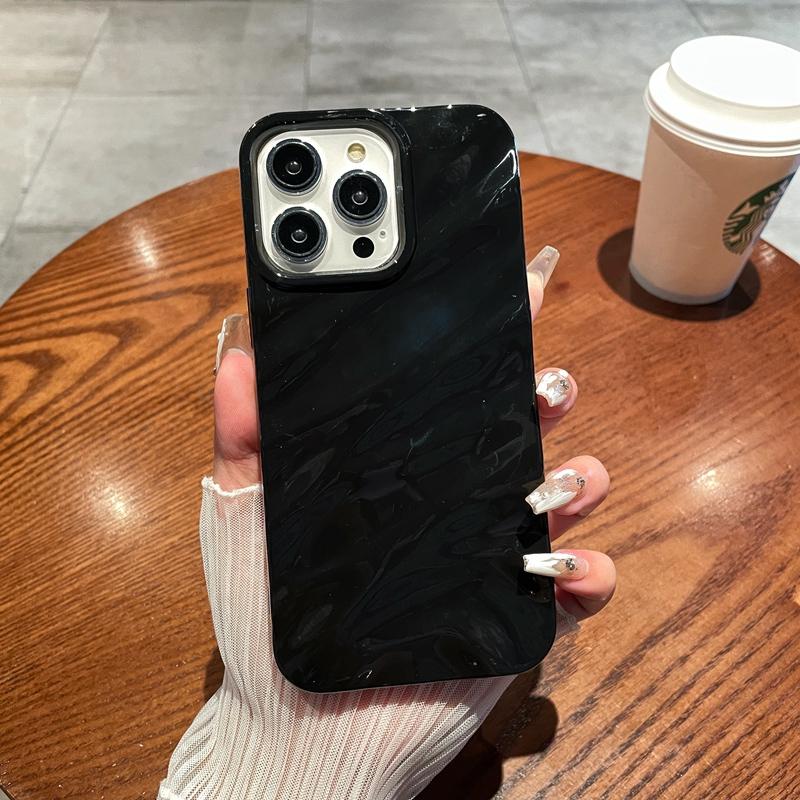 Сплошной цветной чехол для телефона ярких цветов с 3D волнами для iPhone 11, 12, 13, 14 Pro Max 14 Plus 14 Pro X XS MAX XR 6 7 8 Plus, мягкий чехол-бампер из ТПУ