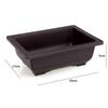 1Pc Plastic Flower Pot Balcony Square Flower Pot Flower Bonsai Bowl Nursery Pot Flower Pot Imitation Rectangle Nursery Basin