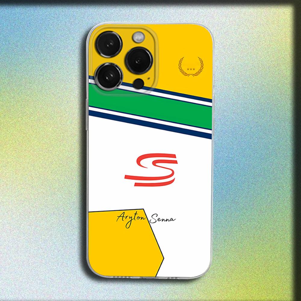 Чехол для телефона A-Ayrton Senna для iPhone 16,15,14,13,12,11 Plus,Pro,Max,XR,XS,Plus,SE,Mini Прозрачный Мягкий Чехол