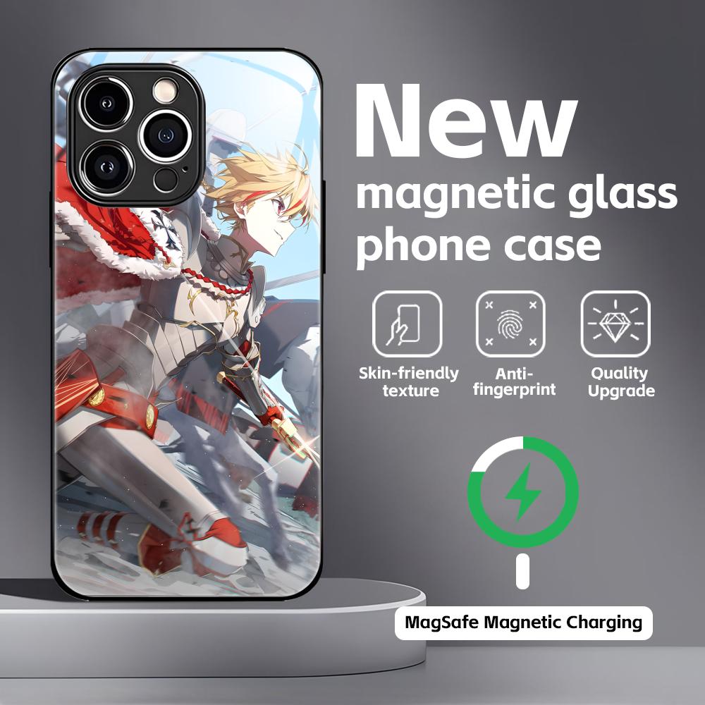 Fate strange Fake Phone Case For iPhone17 16 15 14 13 12 11 X XR XS 8 Plus Mini Pro Max Glass Magnetic Case