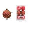 12Pcs/Box Plastic Christmas Gifts Boxes Pendant DIY Crafts Painted Christmas Decorations