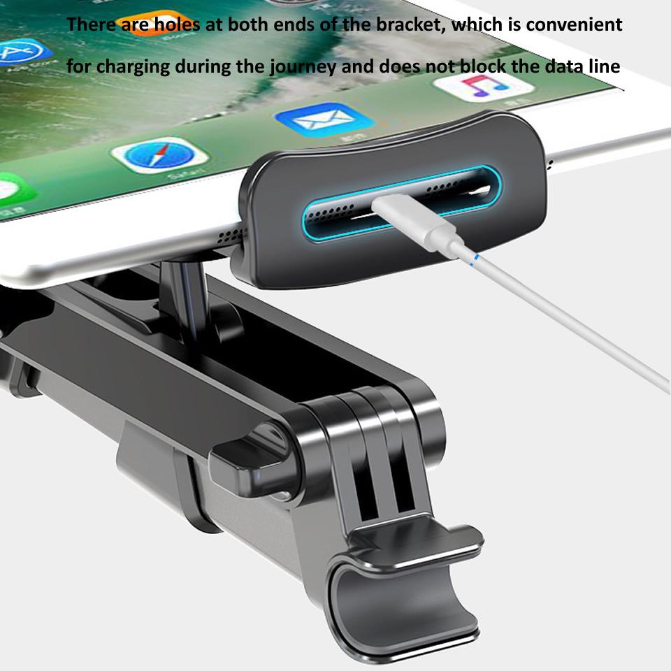 Car Pillow Telescopic Rear Phone Holder Tablet Car Stand Seat Rear Headrest Mounting Bracket For Phone Tablet