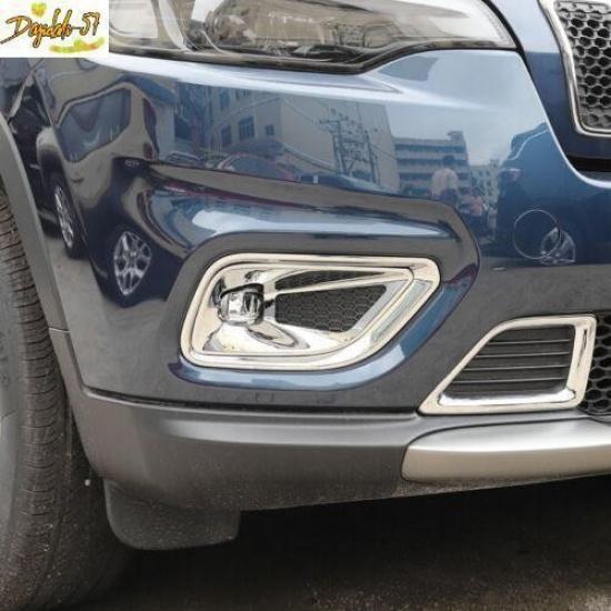 Пара Хром Для Jeep Cherokee + Передний Противотуманный Фонарь Световой Колпак Отделка Декор
