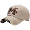 Логотип Английские Буквы Кепка Шляпа Улица Рыбалка Гольф Женская Мужская CA794 [Белый Клык] (бежевый)