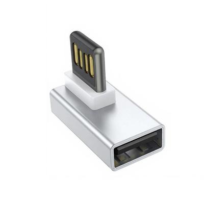 Реверсивные USB A Коннекторы 90-градусный Изгиб Быстрая Зарядка Синхронизация Долговечность Корпус из Цинкового Сплава Портативные Зарядные Устройства Адаптер для ПК