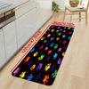 Colorful Dog Foot Print Kitchen Rugs Throw Rug Anti-Fatigue Runner Rug Floor Mat Doormat Living Room Laundry Carpet Home