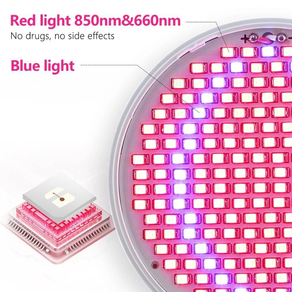 Лампа-светильник с клипсой для светотерапии LED 850 нм 660 нм против старения, сине-красный свет, для красоты всего тела, ухода за кожей, снятия боли