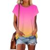 Women's Short Sleeve T Shirts Round Neck Cute Tunic Tops Basic Tees Blouses Loose Fit Pullover