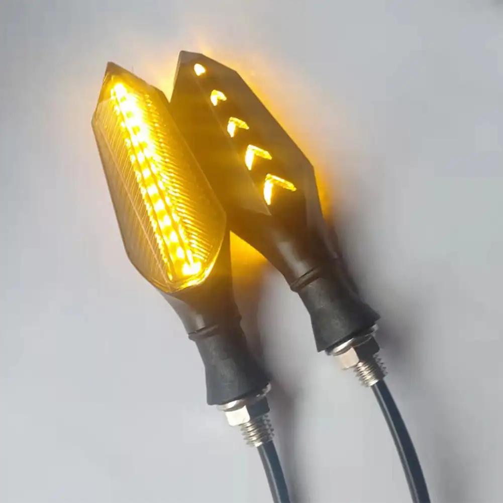 1Pair 12V LED Motorcycle Turn Signal Lamp Sequential Flowing Flash Lights Indicator Lights Running Light Motorcycle Tail Lights