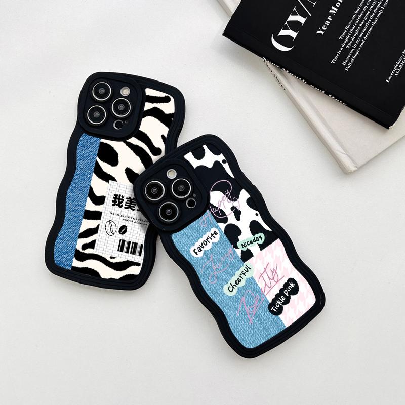 Мягкий чехол из ТПУ в форме волны для Infinix HOT 30 OPPO A57 4G Vivo Y35 Y02 Redmi Note 12 Pro Note 11 Realme C55 C53 IPhone Samsung S23 Ultra A23 A13