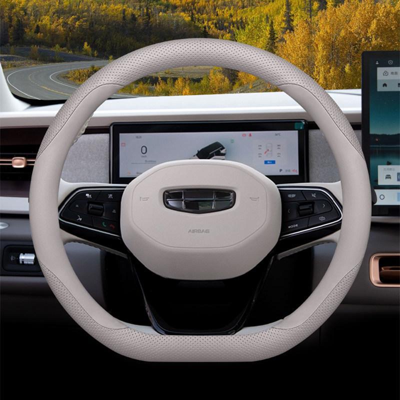 Чехол на руль Geely Icon 25/26 для женщин - Шоколадный декор салона