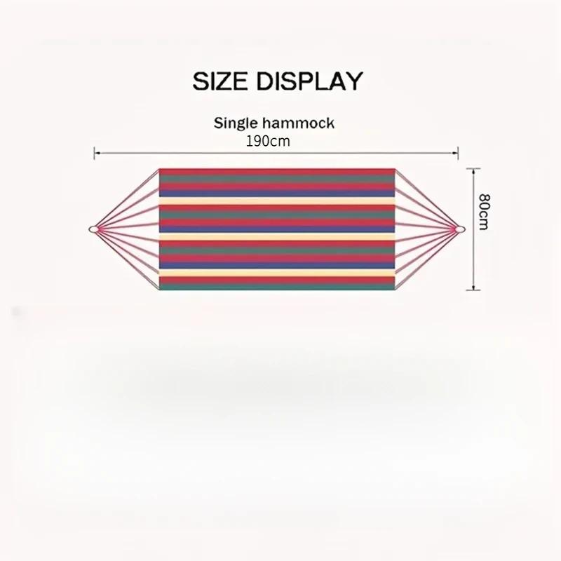 Красочный полосатый портативный гамак для кемпинга с сумкой для хранения и креплениями к деревьям, конструкция против опрокидывания, подходит для кемпинга на открытом воздухе