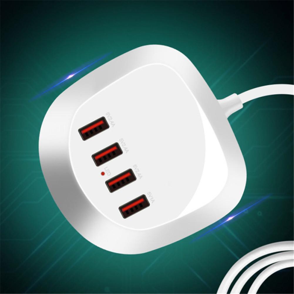 Удлинитель с 4 USB-портами, сетевой фильтр, адаптер, зарядное устройство, для зарядки смартфона, планшета на улице, в путешествии