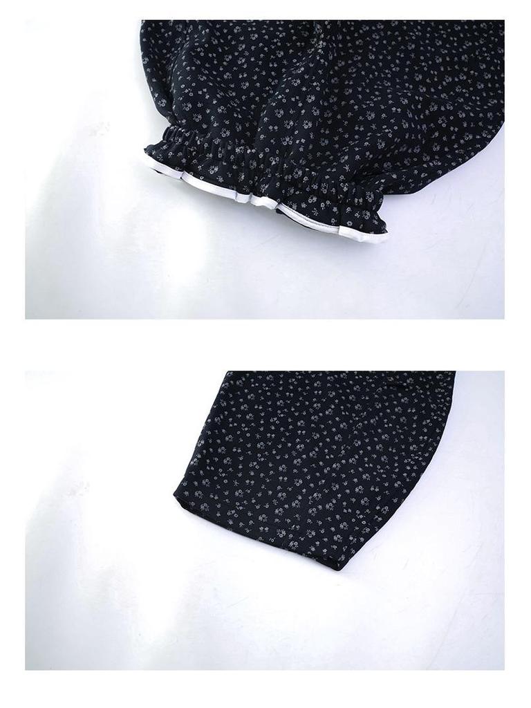 Модный корейский комплект-тройка для девочек, осень 2025: Вязаный жилет с брюками с цветочным принтом для детей старшего возраста