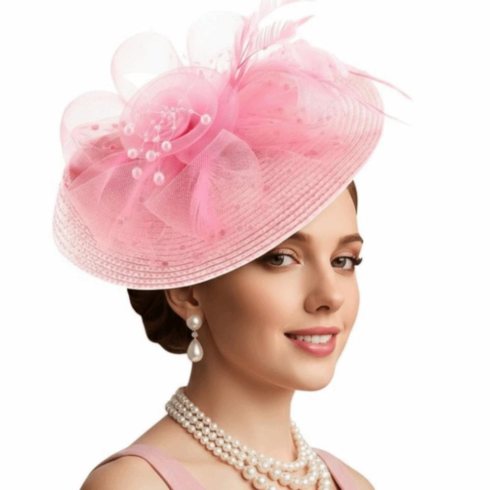 Elegant Vintage Fascinator Hat Sweet Masquerade Hair Band Party Bride Headdress Wedding
