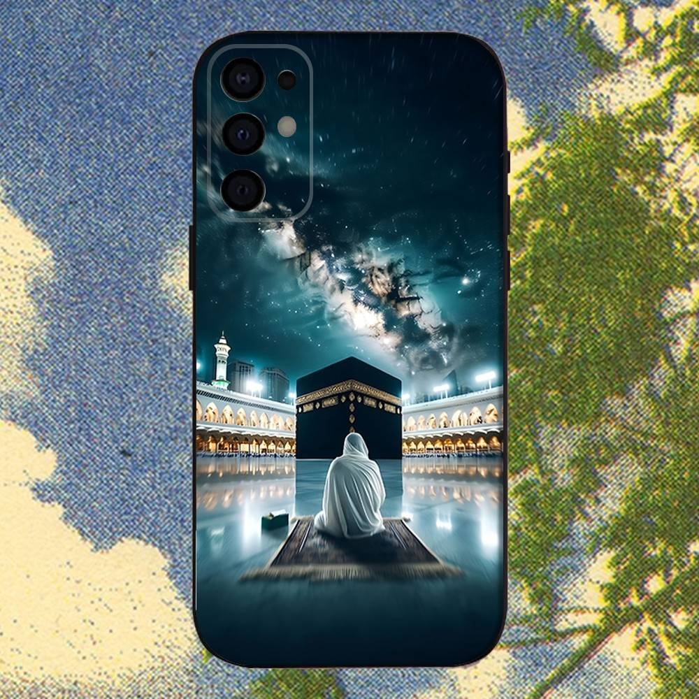 Мусульманский и Кааба Чехол для телефона для Samsung S25, S24, S21, S22, S23, S30, Ultra, S20, Plus, Fe, Lite, Note, 10, 9, 5G Черный Чехол