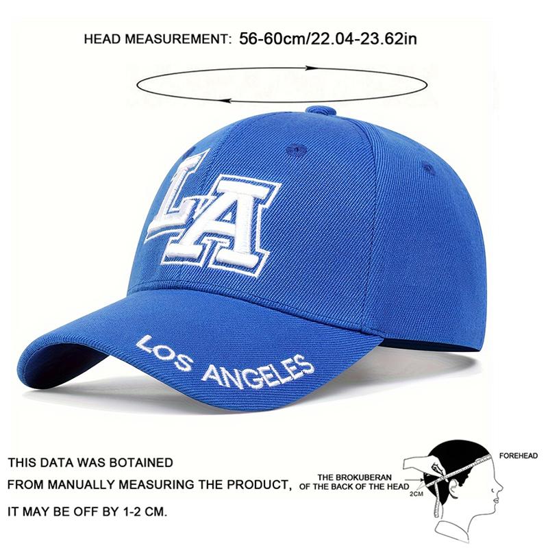 Бейсболки унисекс с вышитыми буквами Los Angeles, регулируемые повседневные шляпы, солнцезащитная кепка для активного отдыха на весну и осень