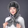 Fur Hat Female Winter Rex Rabbit Hair Middle Old Lady Warm Grandma Hat Mother Hat Old Man Hat Hair Scarf