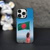 B-Bangladesh P-People Flag Phone Case For iPhone 16,15,14,13,12,11,Mini,Pro,MAX Black Matte Shockproof Cover