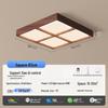 "Walnut Ceiling Lamp - Full Spectrum Eye Protection for Living Rooms & Bedrooms"