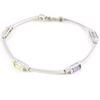 [C4442] - Silver Bracelet 'Ariane' Multicolored Pastel Silver (rhodium-plated) - 4 Mm