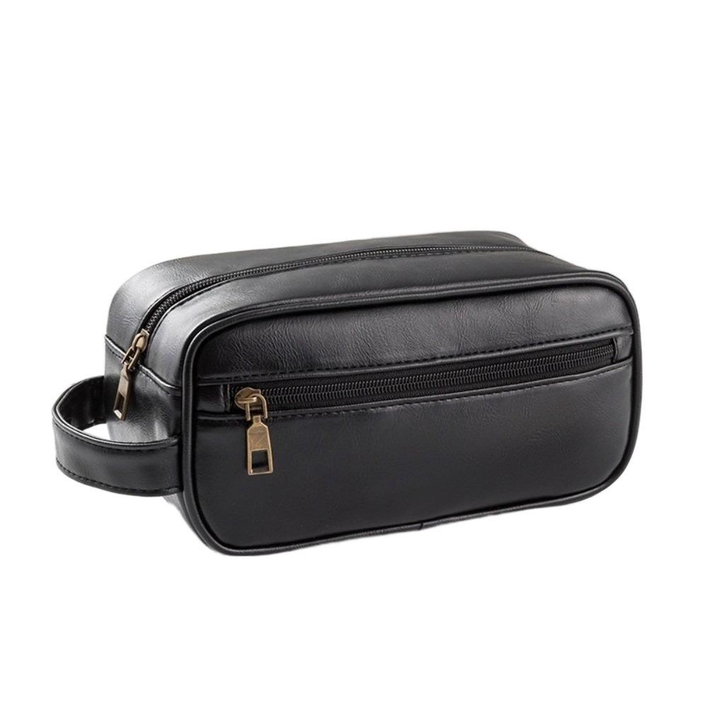 Large Capacity PU Wash Bag Waterproof Toiletry Storage Bag Casual Men Cosmetic Bag Travel
