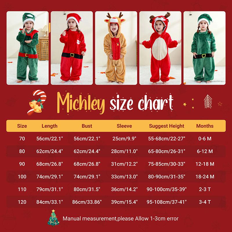 MICHLEY Рождественские Детские Боди Фланелевые Косплей Малыш Младенец Милая Одежда Комбинезон Костюм Для Девочек Мальчиков Ребенка