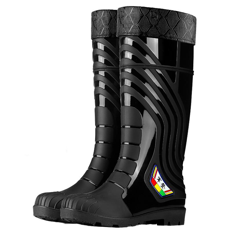 Unisex Insulated PVC Rubber Rain Boots Waterproof Safe Boots Winter Man