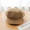 Solid Color Retro Berets Hat Duck Tongue Painter Cap Fashion Vintage Newsboy Cap  Girls