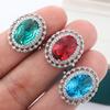 Beautiful Colorful Zircon Oval Shape S Silver Ring Women's Creative Shiny Zircon Sterling Silver Jewelry Anniversary Gift