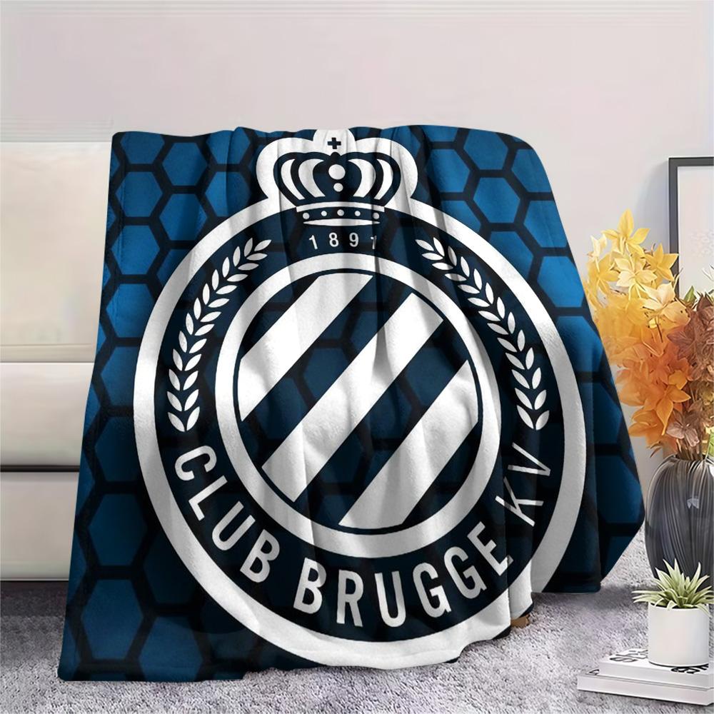 1PC Club Brugge KV Print FlAannel Blanket, High quality Comfortable for All Seasons, Home Decor, Warmth and Comfort