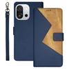 IDEWEI For OnePlus 13T 5G Case Card Slots Splicing Color Leather Phone Cover with Wrist Strap