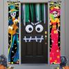 Хэллоуин Мексиканский День Мертвых Вечеринка Крыльцо Подвесной Дверной Занавес Баннер Подвесной Знак Крыльцо Домашний Хэллоуин Украшения Инструменты