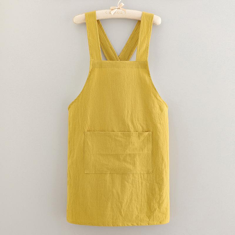 Хлопковые кухонные фартуки для готовки Дышащие Износостойкие Взрослые Фартуки на талию Защищающие от загрязнений Мягкая ресторанная рабочая одежда для дома