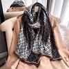2024 Autumn/Winter New Extended Cotton And Hemp Sunscreen Warm Shawl Neck Versatile Headscarf For Women