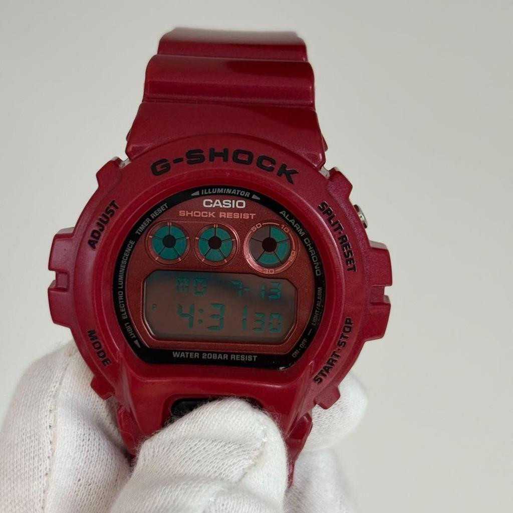 Б/У Хорошее состояние G-SHOCK DW-6900MF-4 Красный Редкий Casio Crazy Metallic