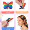 8pcs Rainbow Butterfly Hair Clips Celebration Headpiece Outfit Accessories