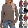 Sweatshirts For Women Long Sleeve Crewneck Pullover Casual Solid Tunic Tops With Thumb Hole