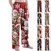 Children's Christmas Print Trousers Plush Casual Pants