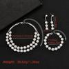 Fashion Shining Jewelry Set Inlay Rhinestone Bracelet Light Luxury Clavicle Chain  Festival Gifts