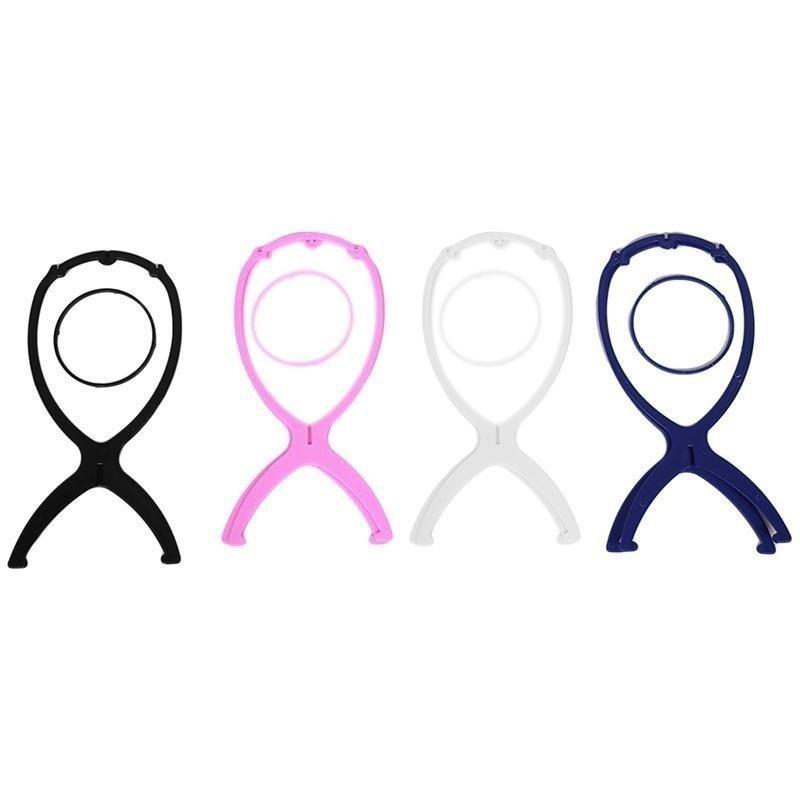 Пластиковая Складная Стабильная Прочная Шляпа Дисплей Подставка Для Парика Подставка Для Головы Манекена Портативная Складная Красота Аксессуары Для Волос Подставка Для Парика