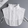 Women Fake Collar Blouse Sweater White Lapel Decor Detachable Collars For Women Black Lace False Collars Woman Lace Half Shirt
