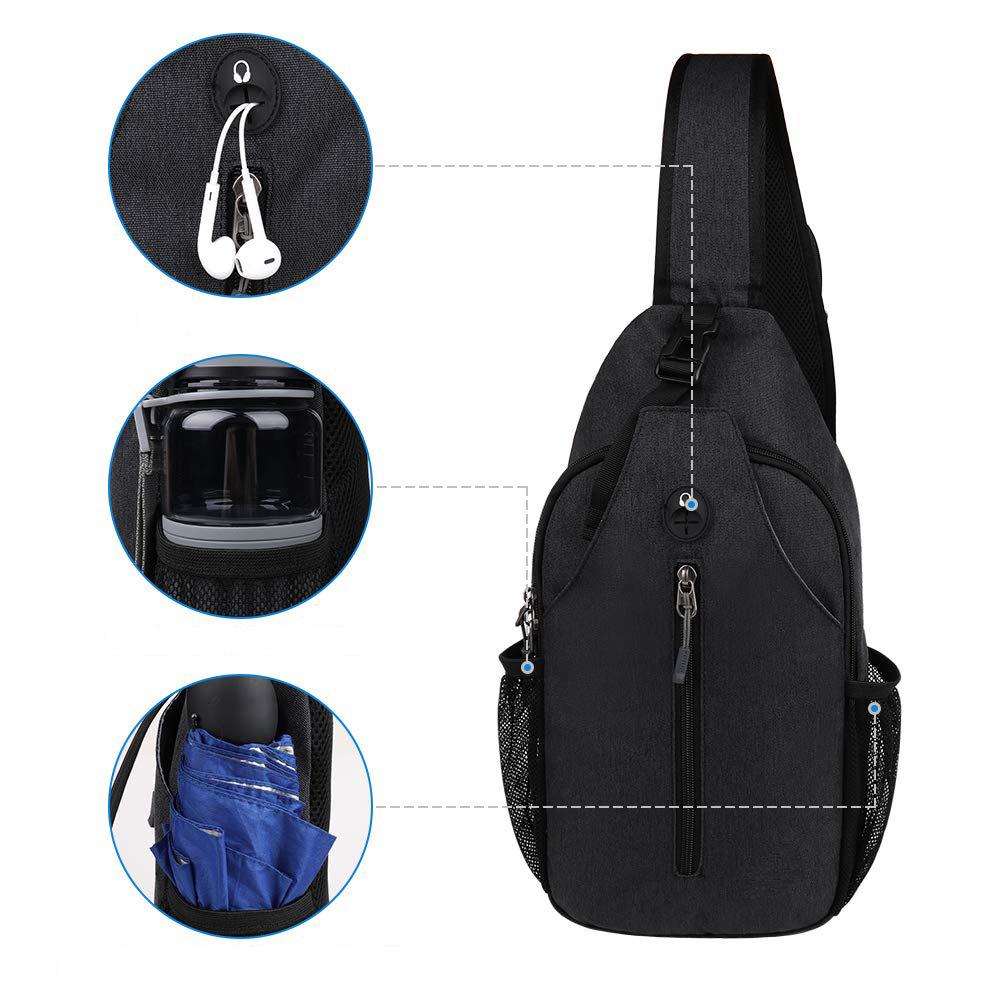 Men'S Outdoor Breast Bag Fashion Men'S Shoulder Bag Trendy Casual Outdoor Bag Wear-Resistant Scratch-Proof Waterproof Breast Bag